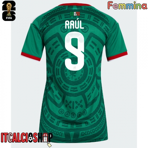 Messico Raul Jimenez #9 Prima Maglia Femmina Mondiali 2026 Manica Corta